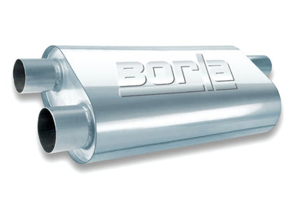 Borla Universal Oval Transverse 2.5in Inlet/Outlet 19in x 10.25in x 5.5in Turbo XL Muffler-Muffler-Borla
