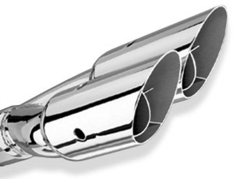 Borla Universal Polished Tip Dual Round Angle-Cut Intercooled (inlet 2 1/2in. Outlet 3in) *NO Return-Tips-Borla