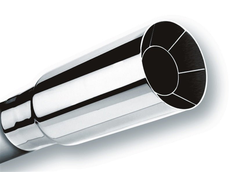 Borla Universal Polished Tip Single Round Intercooled (inlet 2in. Outlet 2 1/2in)-Tips-Borla