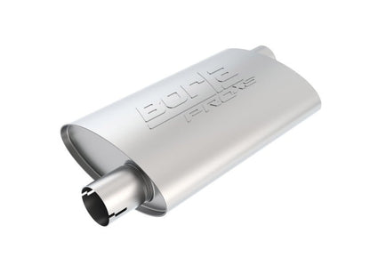 Borla Universal Pro-XS Oval 2.25in Inlet / Outlet Offset Notched Muffler-Muffler-Borla