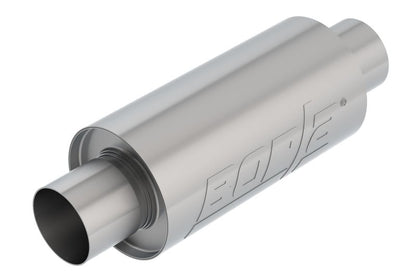Borla Universal Resonator Option 2.75in Center/Center 5in Round x 10in-Connecting Pipes-Borla