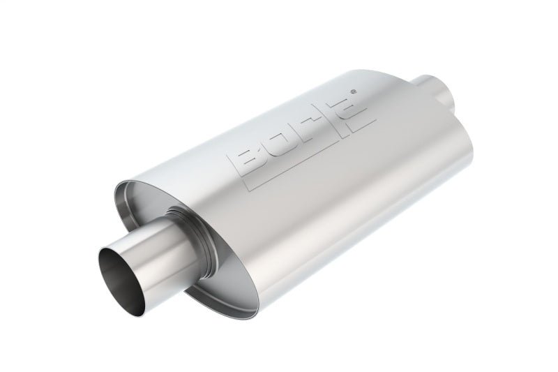 Borla XR-1 Racing Sportsman 2 1/2 inch Outlet / 2 1/2 inch Inlet 12in Case Oval Muffler-Muffler-Borla