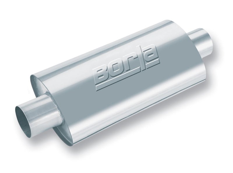Borla XR-1 Racing Sportsman 2 1/2 inch Outlet / 2 1/2 inch Inlet 16in Case Oval Muffler-Muffler-Borla