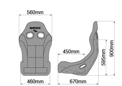 Bride Cusco ZIEG IV - FRP Silver Shell / Black Seat FIA Approved Race Seats