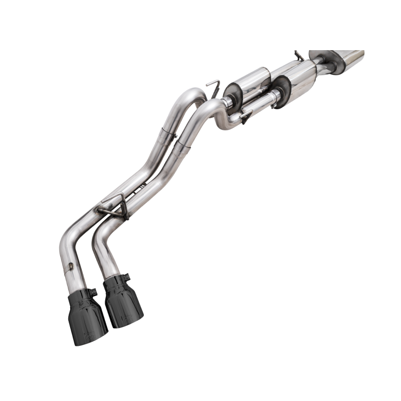 AWE 16-22 Toyota Tacoma 0FG Catback Exhaust w/ BashGuard - Dual Diamond Black Tips