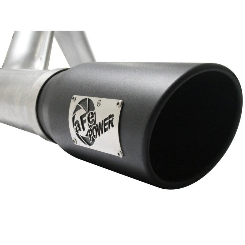 aFe Atlas Exhaust 4in Aluminized Cat-Back w/ 304 SS Black Tip 11-13 Ford F-150 EcoBoost V6 3.5L (tt)