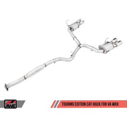 AWE Tuning 2015+ Subaru WRX VA Sedan Touring Edition Exhaust - Chrome Silver Tips (102mm)