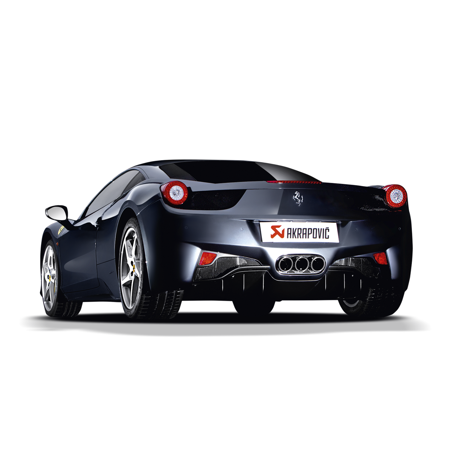 Akrapovič Slip-On Line Exhaust (Titanium) w/Carbon Tips - 2010-2015 Ferrari 458 Italia/458 Spider