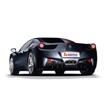 Akrapovič Slip-On Line Exhaust (Titanium) w/Carbon Tips - 2010-2015 Ferrari 458 Italia/458 Spider