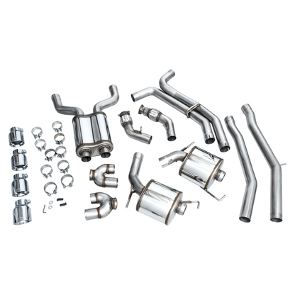 AWE Tuning 19-23 Audi C8 S6/S7 2.9T V6 AWD Touring Edition Exhaust - Chrome Silver Tips