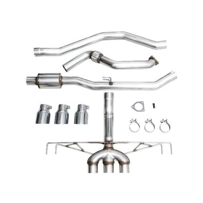 AWE Tuning Track Edition Exhaust w/Triple Chrome Silver Tips for 2023+ Honda Civic Type R FL5