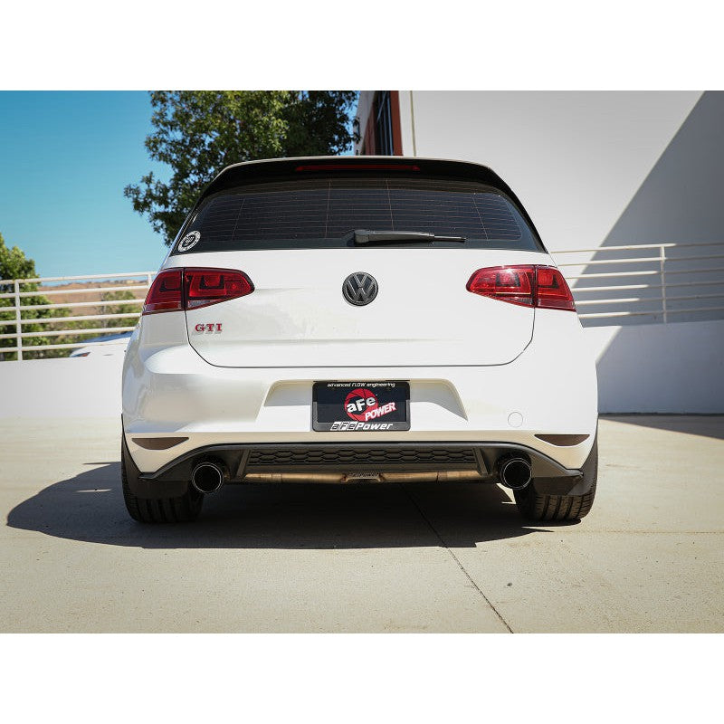 aFe MACH Force-Xp 3in to 2-1/2in Stainless Steel Axle-Back Exhaust Carbon - 15-17 Volkswagen GTI