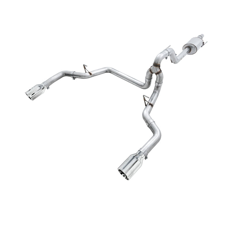 AWE Tuning 2015+ Ford F-150 0FG Dual Exit Performance Exhaust System w/5in Chrome Silver Tips