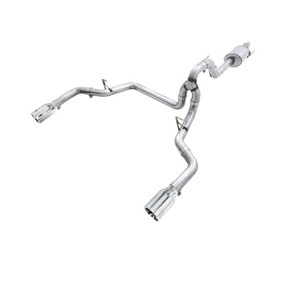 AWE Tuning 2015+ Ford F-150 0FG Dual Exit Performance Exhaust System w/5in Chrome Silver Tips