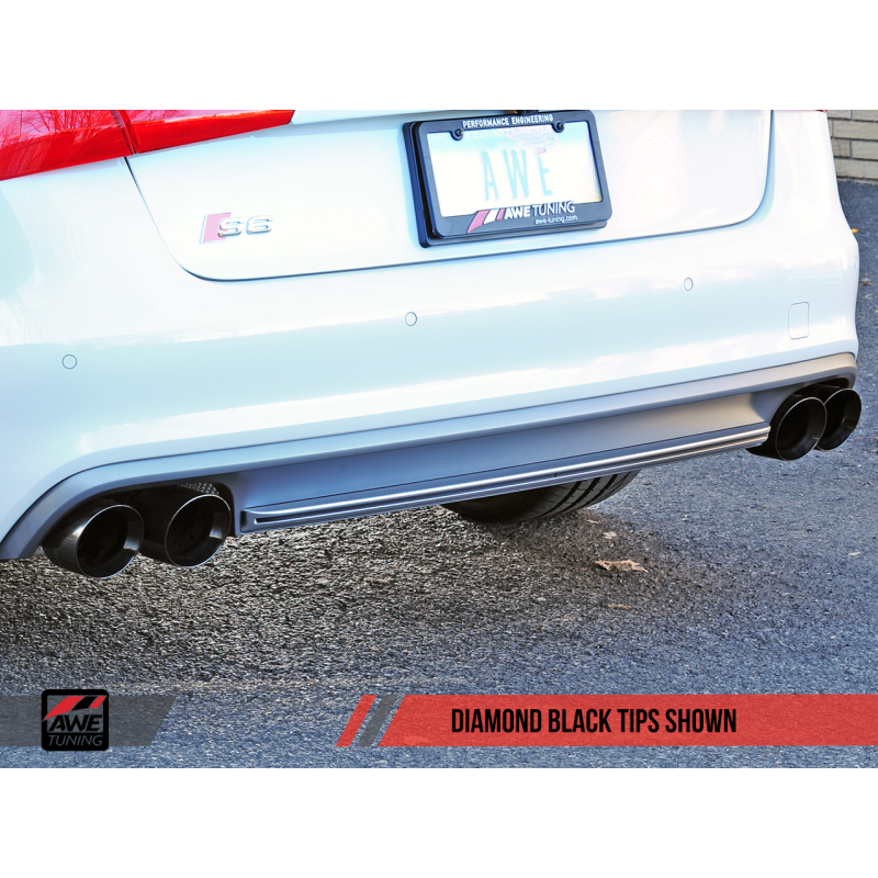 AWE Tuning Audi C7 / C7.5 S6 4.0T Track Edition Exhaust - Diamond Black Tips