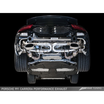 AWE Tuning 991 Carrera Performance Exhaust - Use Stock Tips