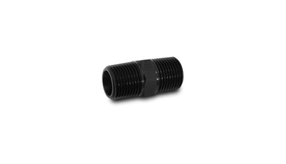 Vibrant 3/8in NPT x 3/8in NPT Straight Union Pipe Adapter Fitting - Aluminum