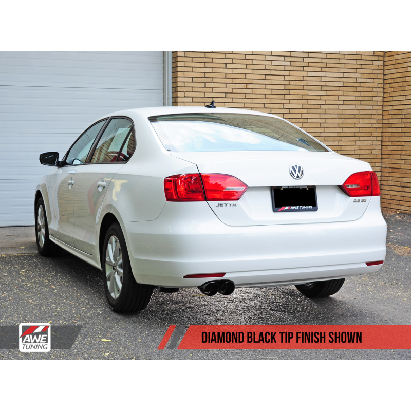 AWE Tuning Mk6 Jetta 2.5L Track Edition Exhaust - Diamond Black Tips