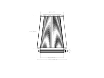 aFe Magnum FORCE Intake Replacement Air Filter w/D2 Dura-Dry Media 5-1/2inF x(10x7)inB x 7inT x 8inH