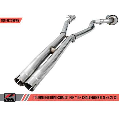 AWE Tuning 2015+ Dodge Challenger 6.4L/6.2L Non-Resonated Touring Edition Exhaust - Use Stock Tips