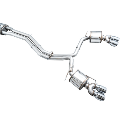 AWE Tuning 19-23 Audi C8 S6/S7 2.9T V6 AWD Touring Edition Exhaust - Chrome Silver Tips