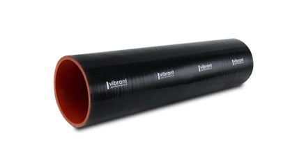 Vibrant 4 Ply Reinforced Silicone Straight Hose Coupling - 2in I.D. x 12in long (BLACK)