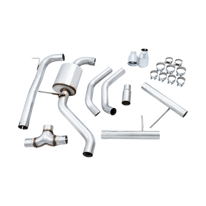 AWE Tuning 18-21 Volkswagen Jetta GLI Mk7 Track Exhaust - Chrome Silver Tips (Fits High-Flow DP)