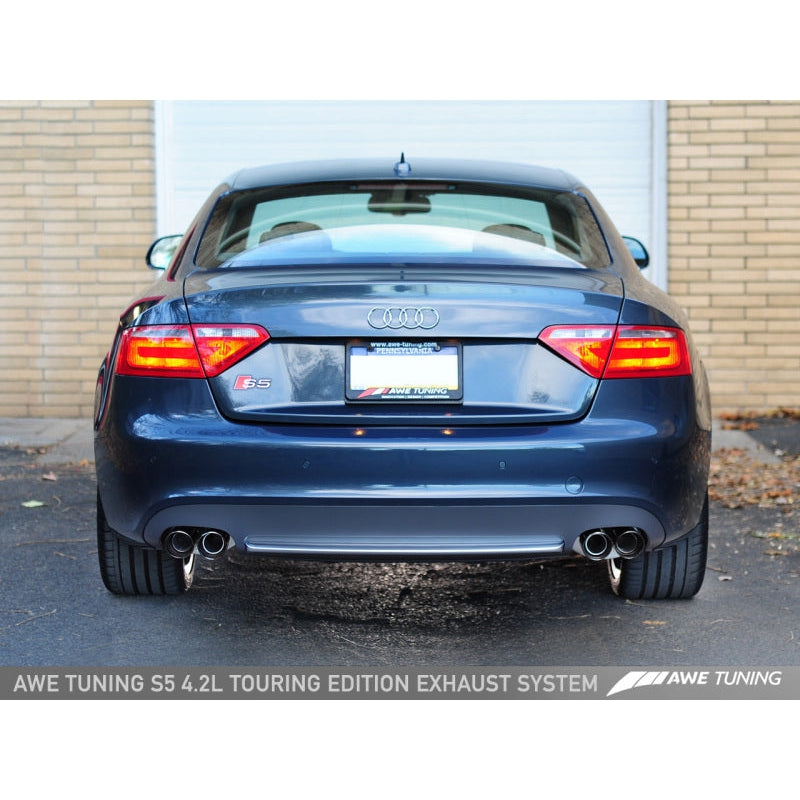 AWE Tuning Audi B8 S5 4.2L Touring Edition Exhaust System - Diamond Black Tips