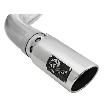 aFe Atlas 4in Aluminized Steel DPF-Back Exh 18-19 Ford F-150 V6-3.0L (td) w/ Polished Tip