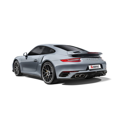Akrapovič Slip-On Line Exhaust (Titanium) w/o Diffuser - 2016-2019 Porsche 911 Turbo/Turbo S (991.2)