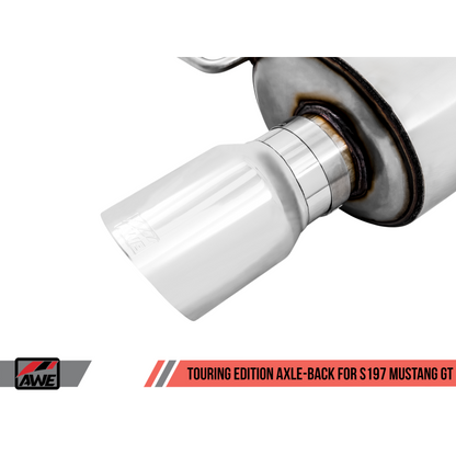 AWE Tuning S197 Mustang GT Axle-back Exhaust - Touring Edition (Chrome Silver Tips)