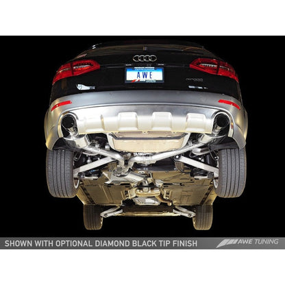 AWE Tuning Audi B8.5 All Road Touring Edition Exhaust - Dual Outlet Diamond Black Tips