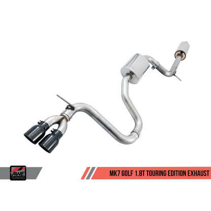 AWE Tuning VW MK7 Golf 1.8T Touring Edition Exhaust w/Diamond Black Tips (90mm)