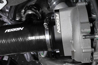 PERRIN 22-24 Subaru WRX / 20-25 LGT & OBXT Turbo Inlet Hose w/Turbo Adapter Flange (Short) - Black