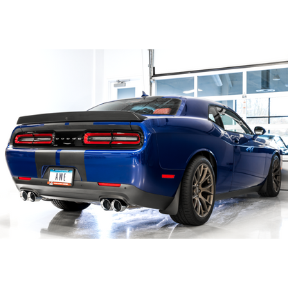 AWE Tuning 2017+ Dodge Challenger 5.7L Track Edition Exhaust - Diamond Black Quad Tips