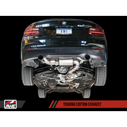 AWE Tuning BMW F22 M235i / M240i Touring Edition Axle-Back Exhaust - Diamond Black Tips (102mm)