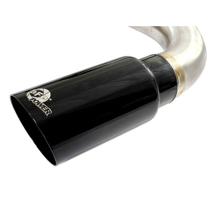 aFe MACHForce XP SS-304 Black Tip 2.5in Dia Axle Back Exhaust 12-15 BMW 335i (F30) 3.0L (t)