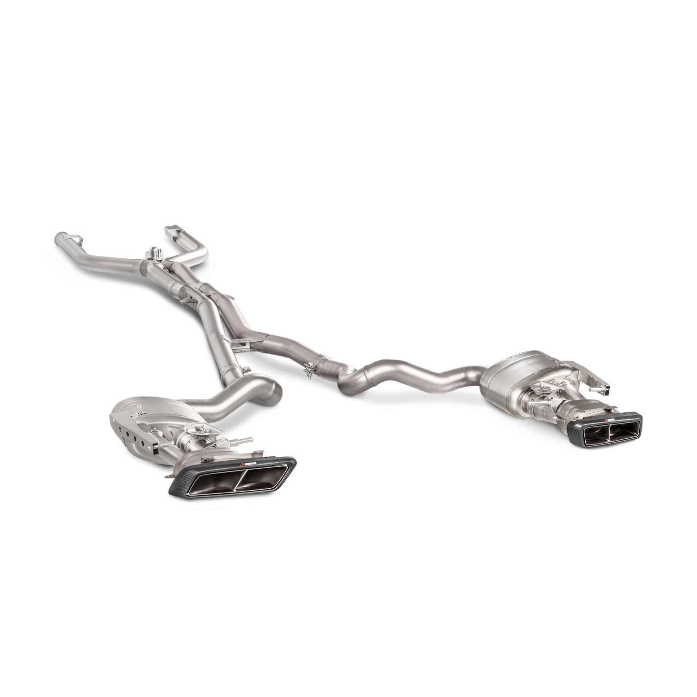 Akrapovič Evolution Line Catback Exhaust System (Titanium) & Link Pipe Set w/Carbon Tips - 2015-2021 Mercedes-Benz C63 AMG Coupe