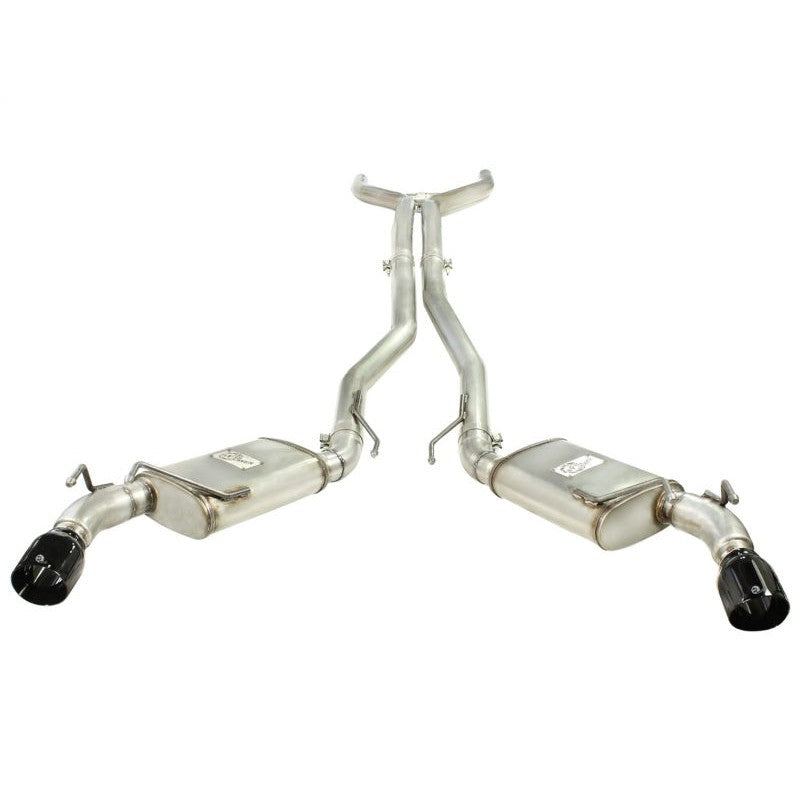 aFe MACHForce XP Exhaust 3in Stainless Stee CB/10-13 Chevy Camaro V8-6.2L (td) (gloss blk tip)