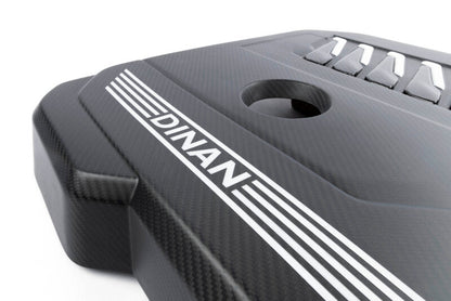 Dinan 19-26 BMW B58D (G01/G02/G20/G22/G23/G26/G42) Matte Carbon Fiber Engine Cover w/Gloss Accents
