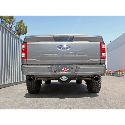aFe Vulcan 3in 304 SS Cat-Back Exhaust 2021 Ford F-150 V6 2.7L/3.5L (tt)/V8 5.0L w/ Black Tips