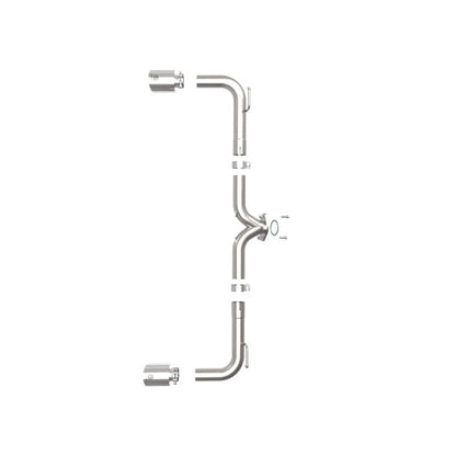 aFe Takeda 2-1/2in 304 SS Axle-Back Exhaust w/ Polished Tips 14-18 Mazda 3 L4 2.0L/2.5L