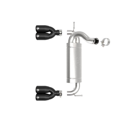 aFe Vulcan Series 2.5in 304 SS Axle-Back Exhaust Black 07-18 Jeep Wrangler (JK) V6-3.6/3.8L