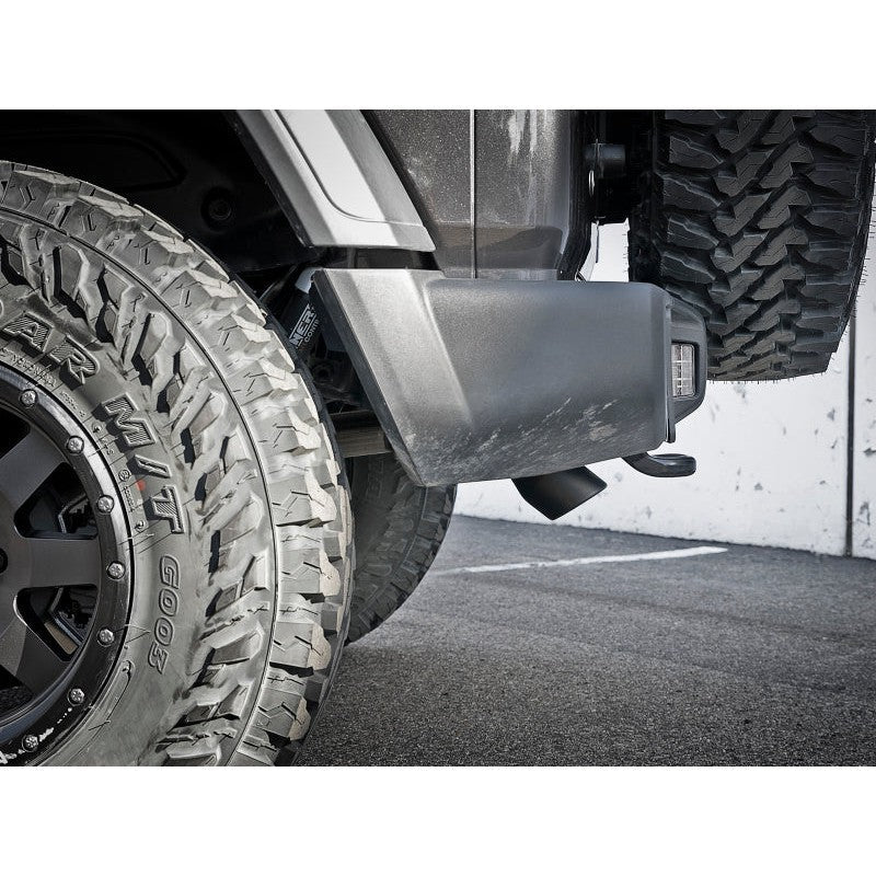 aFe MACH Force-Xp Axle-Back Exhaust System w/Black Tip 18-20 Jeep Wrangler L4-2.0T / V6-3.6L