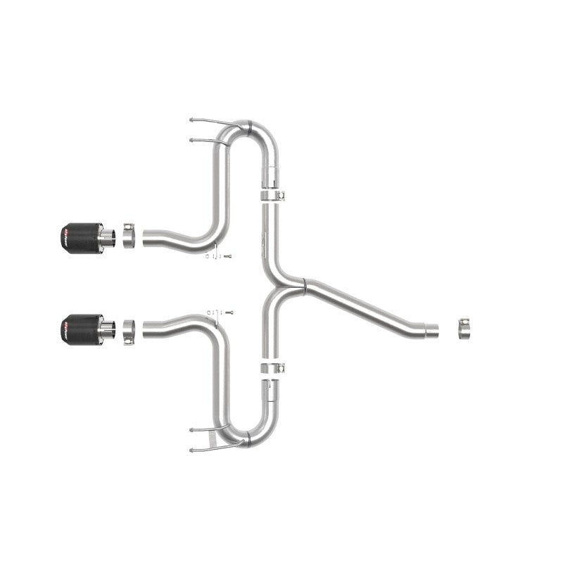 aFe Takeda 2-1/2in 304 SS Axle-Back Exhaust w/Carbon Tips 17-20 Honda Civic Sport L4-1.5L (t)