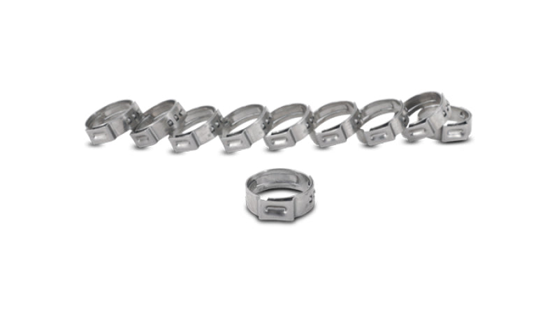 Vibrant One Ear Stepless Pinch Clamps 14.5-17.0mm clamping range (Pack of 10) SS 7mm band width
