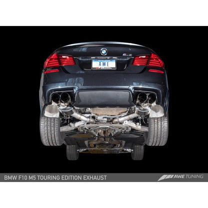 AWE Tuning BMW F10 M5 Touring Edition Axle-Back Exhaust Chrome Silver Tips