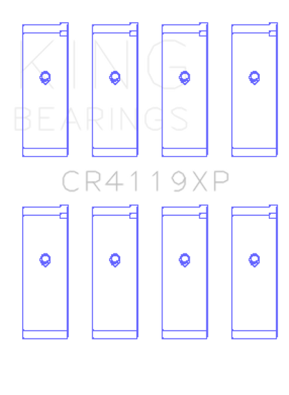 King Mitsubishi 4G91/4G92/4G93 16V XP - Series Performance Rod Bearing Set - Size STD
