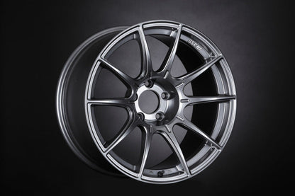 SSR GTX01 18x10.5 5x114.3 15mm Offset Dark Silver Wheel Evo X / G35 / 350z / 370z