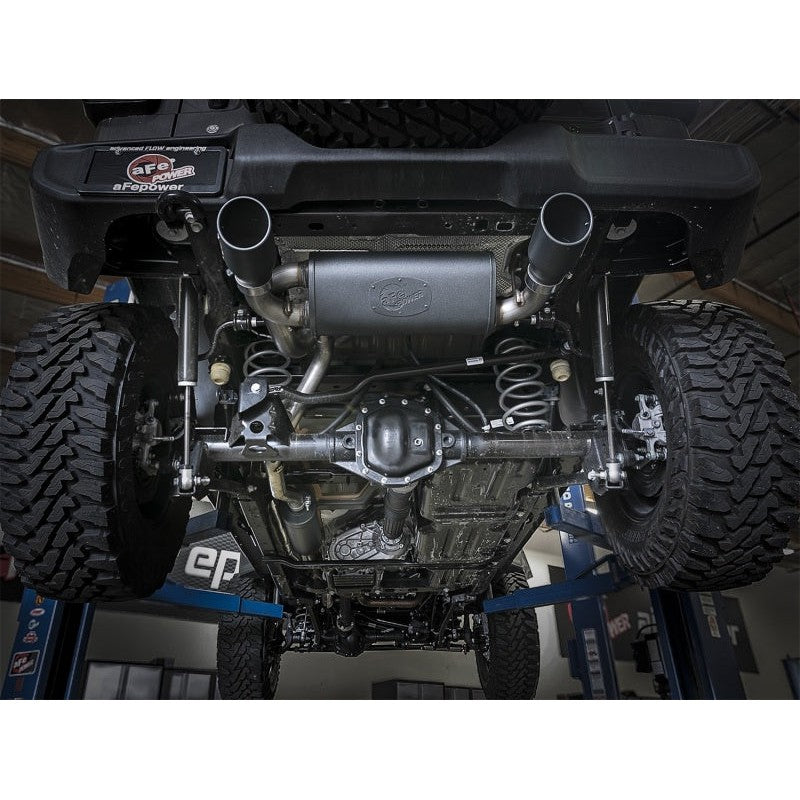 aFe Rebel Series 2.5in 304 SS Cat-Back Exhaust w/ Black Tips 2018+ Jeep Wrangler (JL) V6 3.6L
